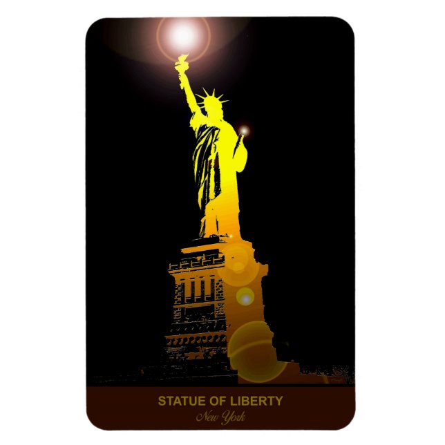 Estatua de la Libertad Imán de Viajes Flexible (Vertical)