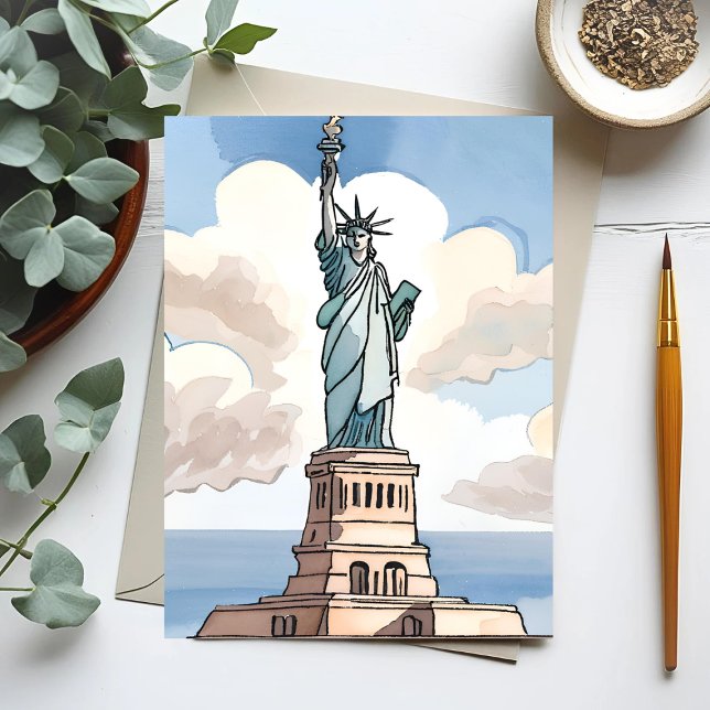 Estatua de la libertad | Tarjeta histórica de colo (Subido por el creador)