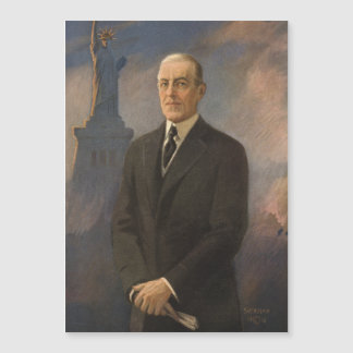 Estatua de la Libertad y Presidente Woodrow Wilson