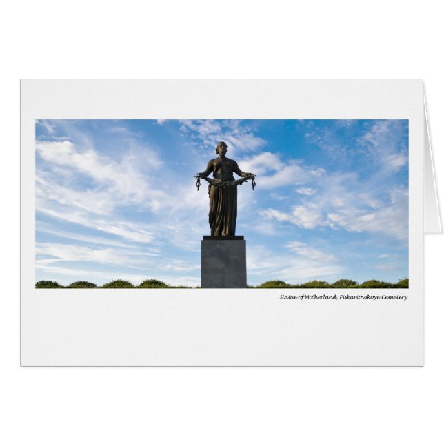 Estatua de la patria, cementerio de Piskariovskoye (Anverso (Horizontal))