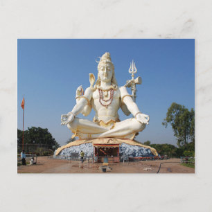 Estatua de la postal de Shiva en Bijapur, India