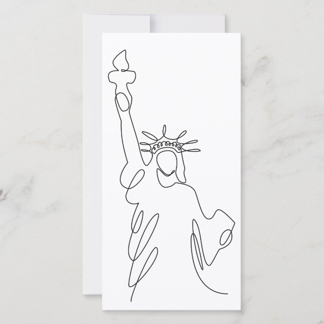 Estatua de la silueta de la Libertad (Anverso)