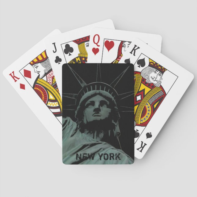 Estatua de las Cartas Jugadoras de Nueva York de r (Reverso)