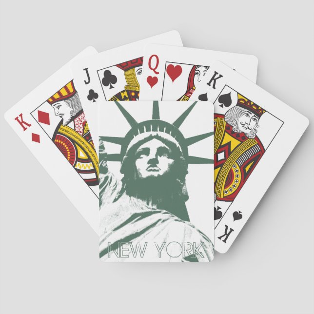 Estatua de las Cartas Jugadoras de Nueva York de r (Reverso)