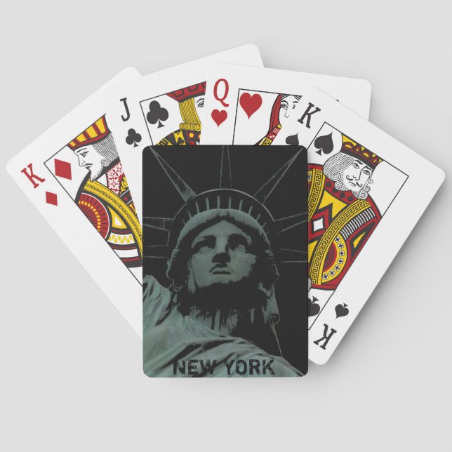 Estatua de las Cartas Jugadoras de Nueva York de r (Reverso)