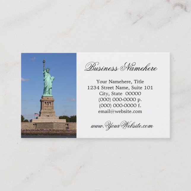Estatua de las Tarjetas de Negocios Liberty (Anverso)