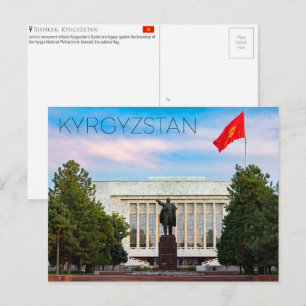 Estatua de Lenin, Bishkek, Kirguistán Tarjeta Post
