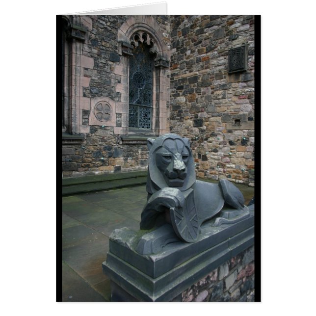 Estatua de león - Castillo de Edimburgo (Frente)