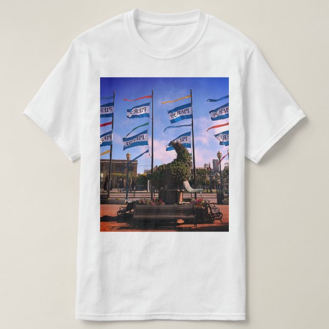 Estatua de león marino Pier 39 #1-2 camiseta (Diseño del anverso)