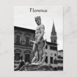 Estatua de Neptuno, Florencia, Italia, postal