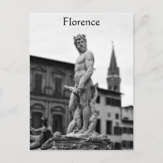 Estatua de Neptuno, Florencia, Italia, postal
