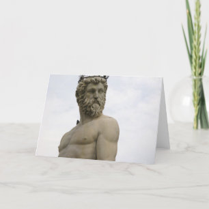 Estatua de Neptuno tarjeta de nota de Florencia,