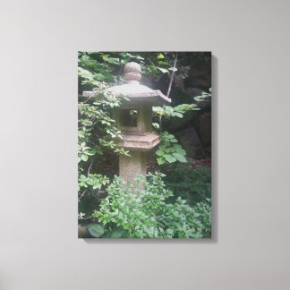 Estatua de Piedra Pagoda Lienzo Jardín Japonés