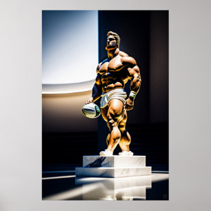 Estatua de rugby - Imprimir arte de lienzo