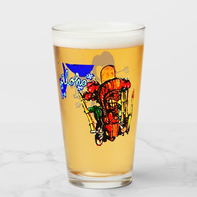 Estatua de Tiki con Menehune e Hibiscus (Anverso (lleno))