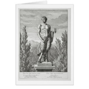 Estatua de un Satyr sosteniendo un montón de uvas,