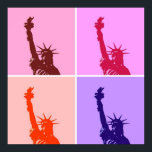 Estatua del estilo del arte pop del Poster de la l<br><div class="desc">Obras de arte del Pop Art New York City Monuments - Edificios independientes de símbolos nacionales de Estados Unidos de América</div>