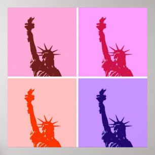 Estatua del estilo del arte pop del Poster de la l