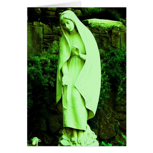 Estatua del Jardín de la Virgen Verde Alterada (Frente)