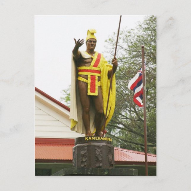 Estatua del Rey Kamehameha - Postal (Anverso)