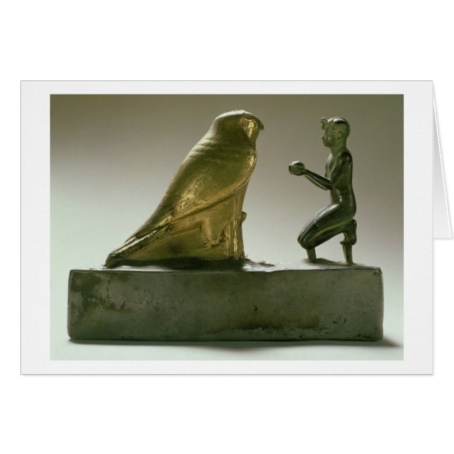 Estatua del Rey Taharqa adorando al halcón-dios (Anverso (Horizontal))