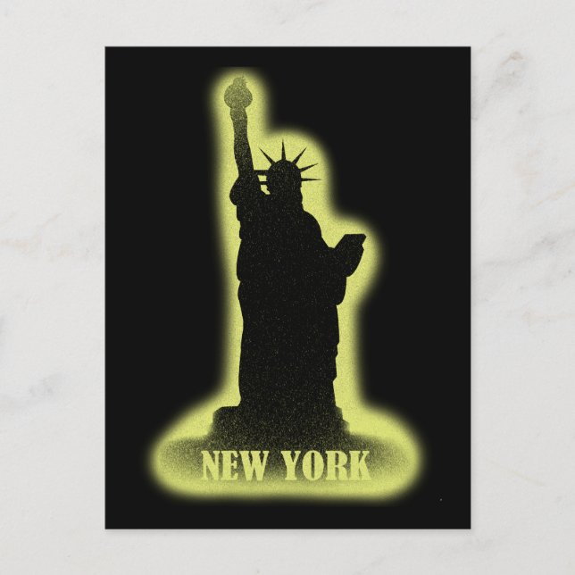 Estatua del Vintage de la Libertad - postales (Anverso)