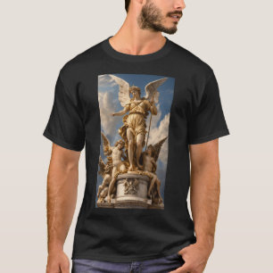 Estatua griega de una camiseta de dios