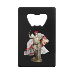 Estatua Hipster Abrebotellas Tarjeta de Crédito 