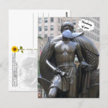 Estatua juvenil, Pensando en ti - V postal