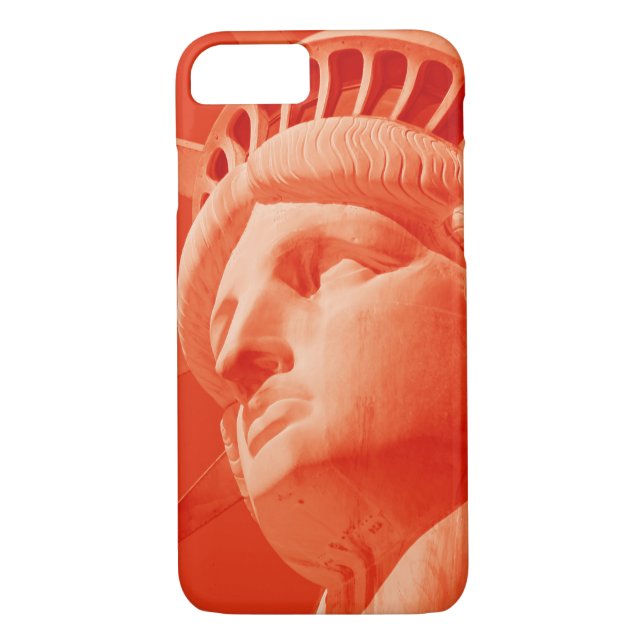 Estatua roja de la libertad apenas hay Funda de iP (Reverso)