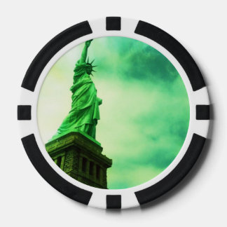 Estatua vintage de los Chips de Póquer de Libertad