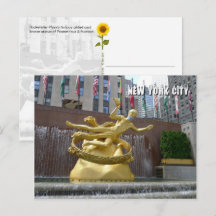 Estatua y fuente de Prometeo - Tarjeta postal de N