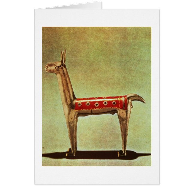 Estatuilla de plata de la llama, de Perú, después (Frente)