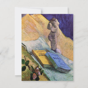 Estatuilla de yeso Rosa y Novelas Vincent van Gogh