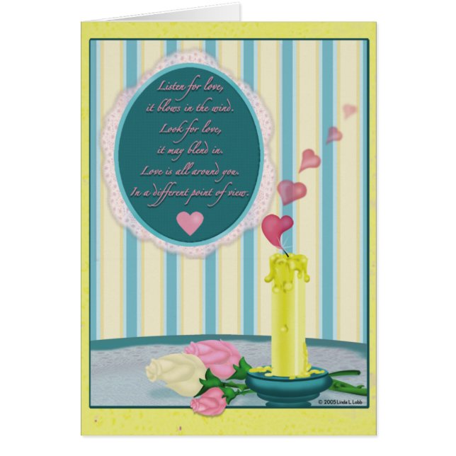 Esté atento el amor, él sopla en el viento (Frente)