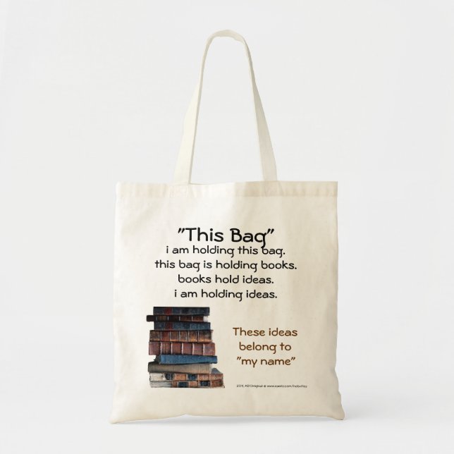 Este bolso sostiene los libros que llevan a cabo (Frente)