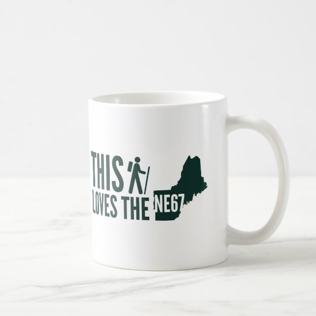 "Este caminante ama Nueva Inglaterra 67" taza de (Derecha)