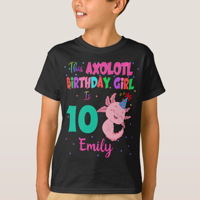 Este Chica de Axolotl es una camiseta de salamandr (Anverso)