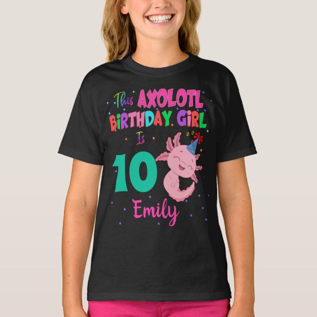 Este Chica de Axolotl es una camiseta de salamandr (Anverso)