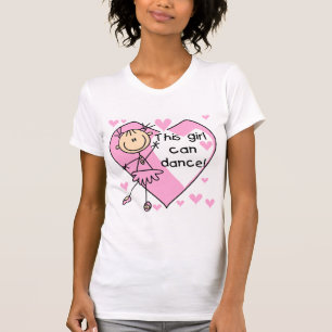 Este chica puede bailar las camisetas y los