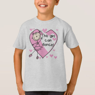 Este chica puede bailar las camisetas y los