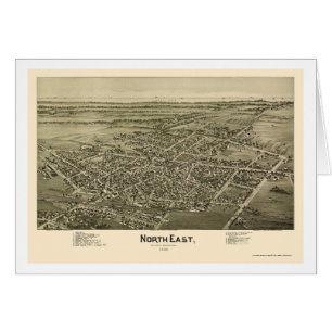 Este del norte, mapa panorámico del PA - 1896