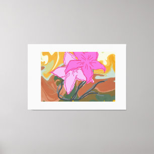 Este diseño de arte floral abstracto combina una s