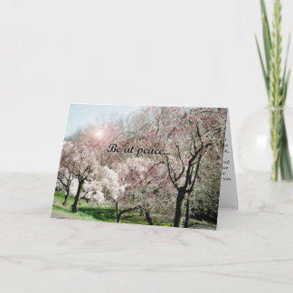 "Esté en la paz…" tarjeta de condolencia