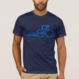 Éste es cómo ruedo la camiseta azul de ciclo del