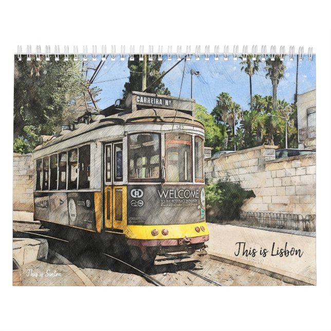 Este es el calendario de Lisboa Portugal (Tapa)