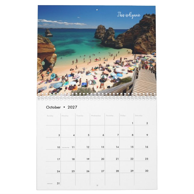 Este es el calendario de Portugal (Oct 2027)