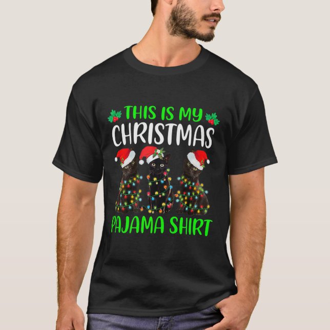 Este es el gato negro de la camiseta de mi Navidad (Anverso)