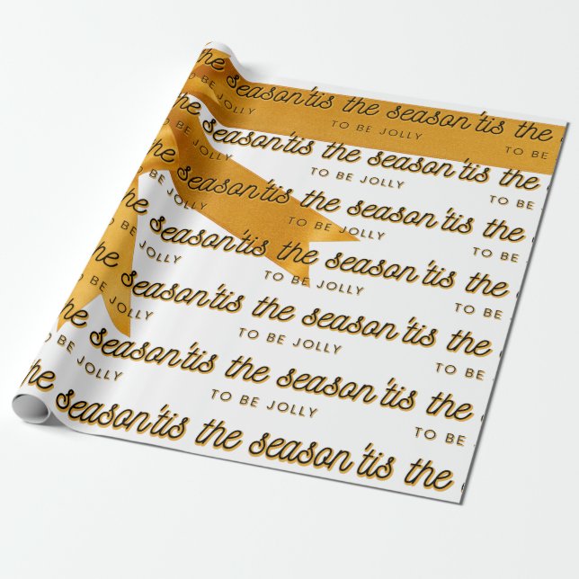 Este Es El Papel De Envoltura De Oro De Temporada (Desenrollado)