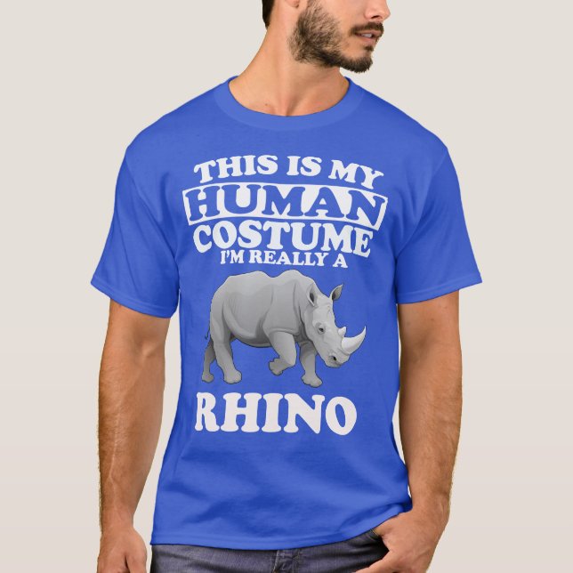 Este es mi disfraz humano, soy una camiseta rinoce (Anverso)